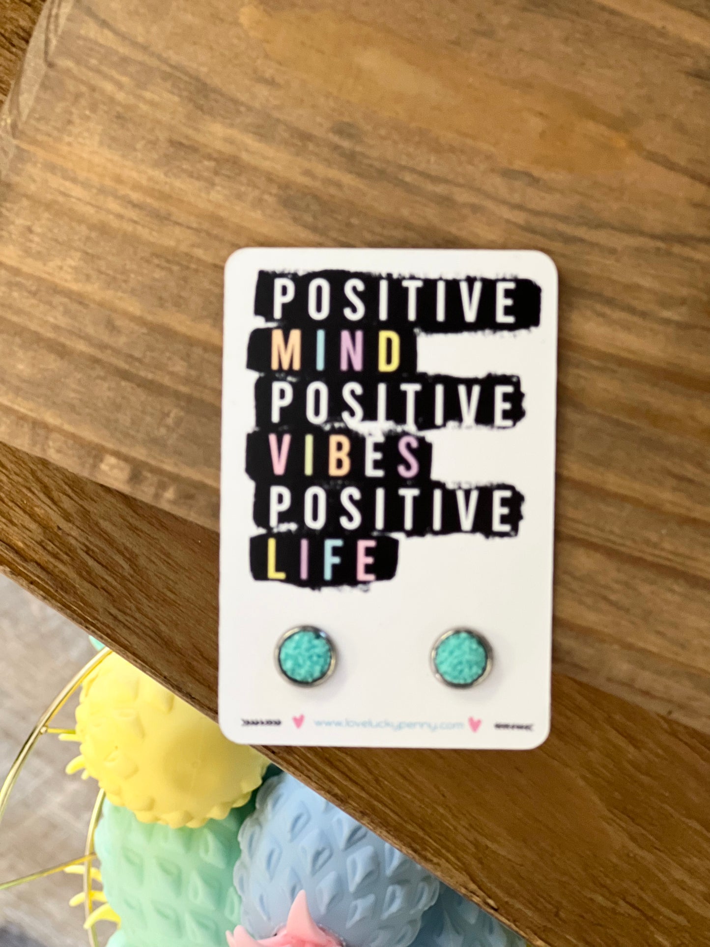 Positive Vibes Studs - 3 Colors