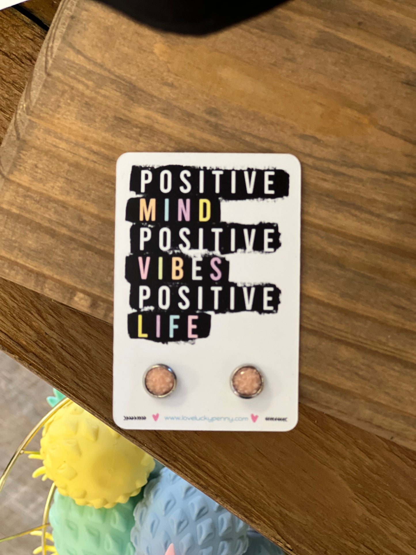 Positive Vibes Studs - 3 Colors