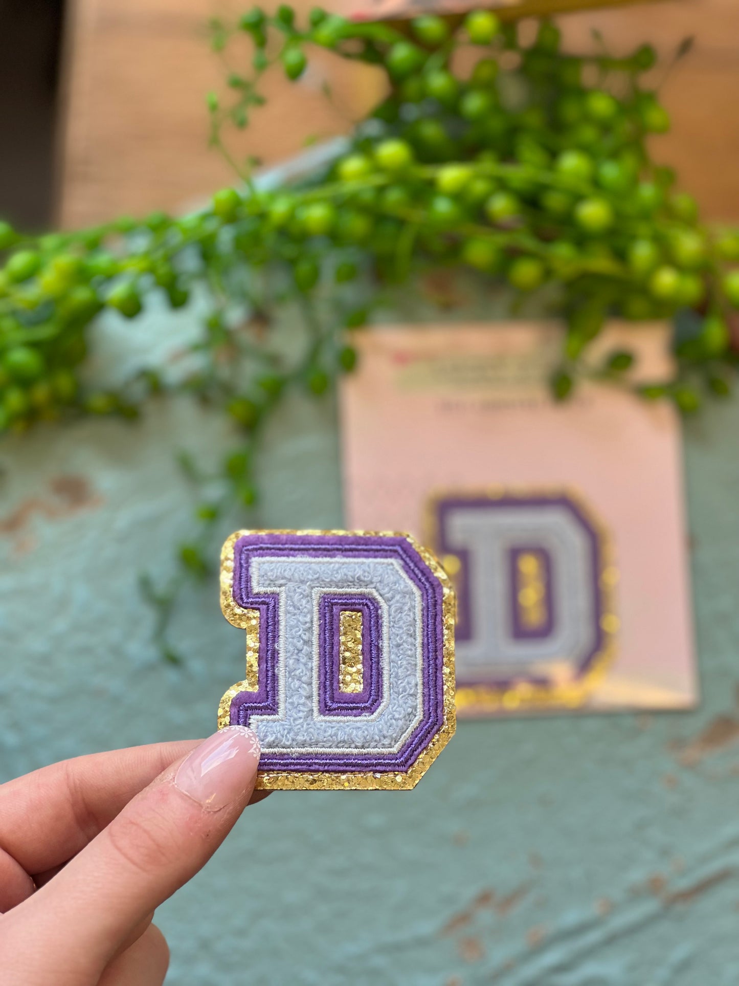 Chenille Letter Sticker - Purple