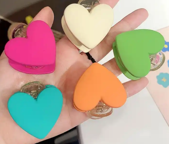 Heart Hair Clip - 5 Colors
