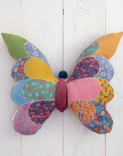Patchwork Pillow - Butterfly