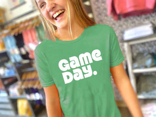 Graphic Tee - Game Day Green/White