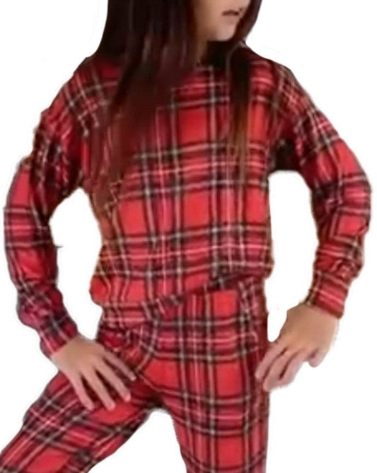 Juliet Brushed Top - Red Plaid