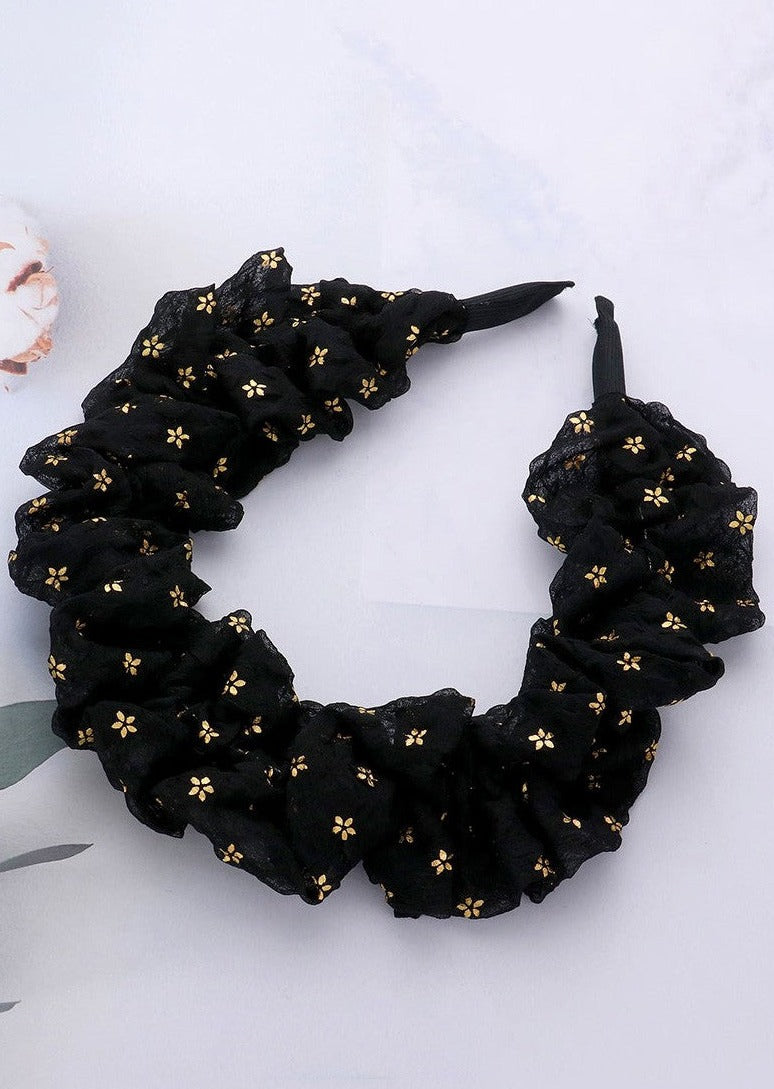 Flower Pattern Scrunchie Headband - 4 Colors
