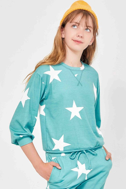 Kendall  Star Top - Teal