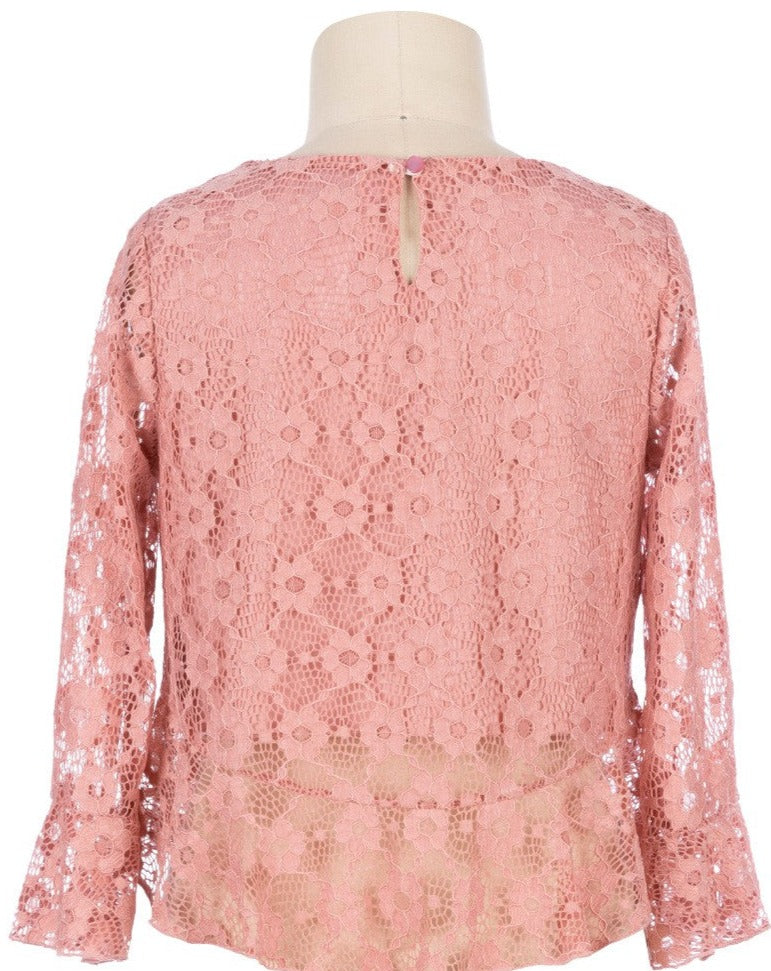 Catherine Lace Top - Pink
