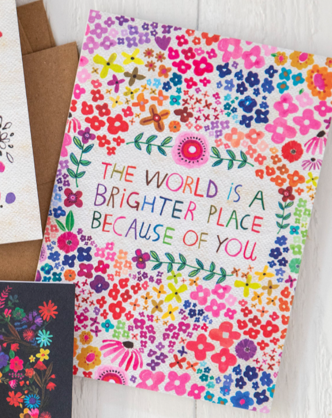 Greeting Card - World  A Brighter Place