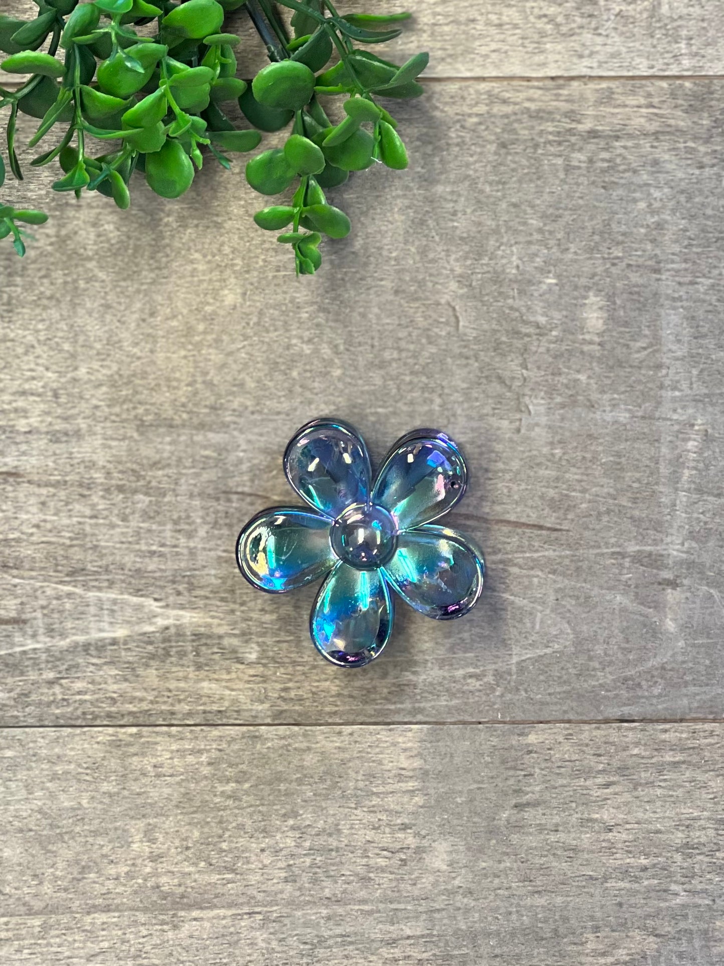 Mini Iridescent Flower Claw Clip - 6 Colors