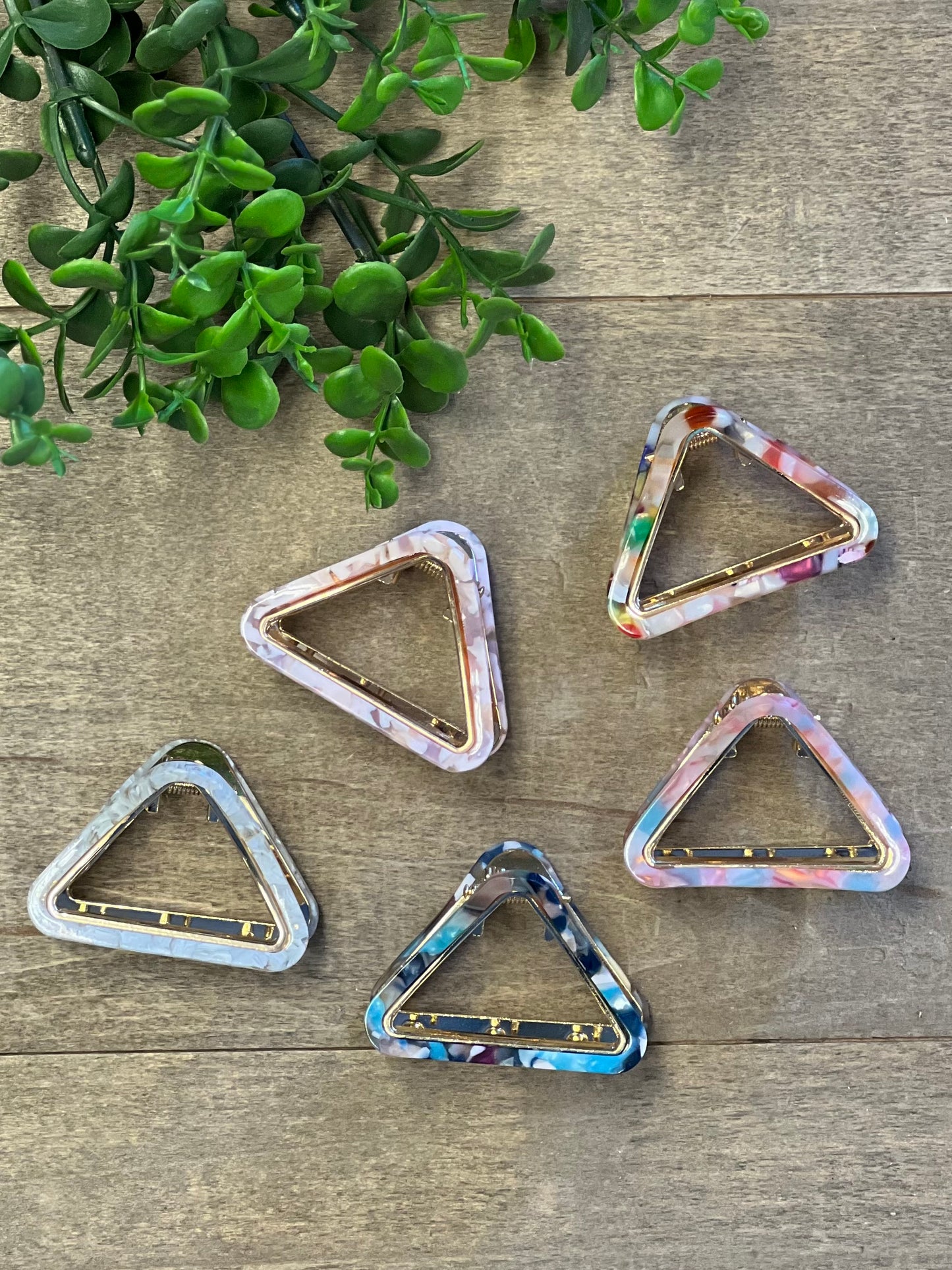 Mini Acetate Triangle Claw Clip - 7 Colors