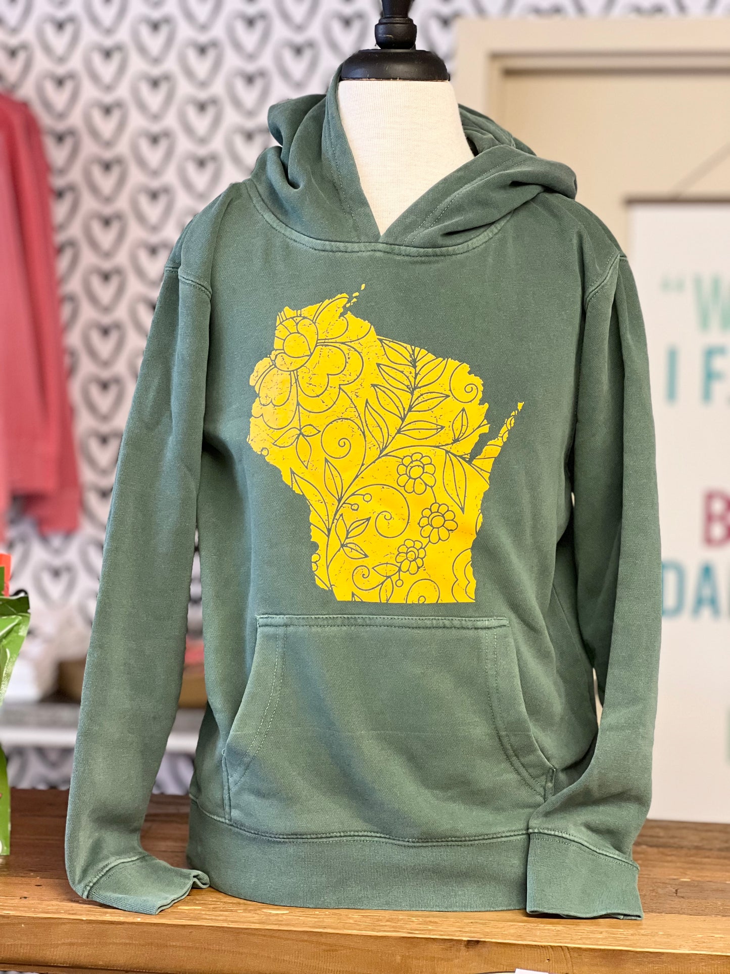 Graphic Hoodie - WI Hunter Green