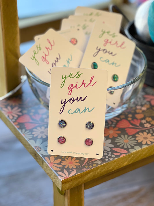 Yes Girl Studs - 2 Set Assorted