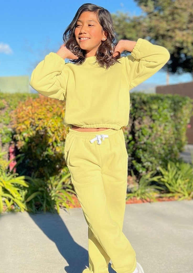 Jenna Fleece Sweatshirt - Yellow