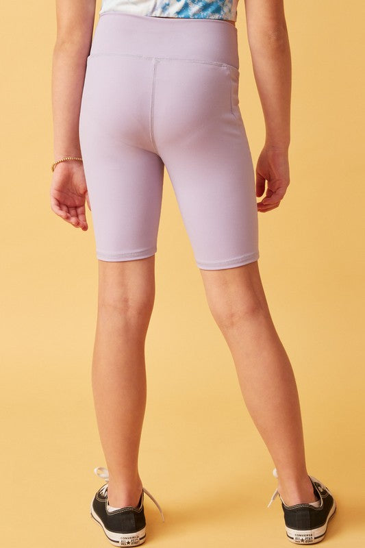 Zoe Active Biker Shorts - Lavender