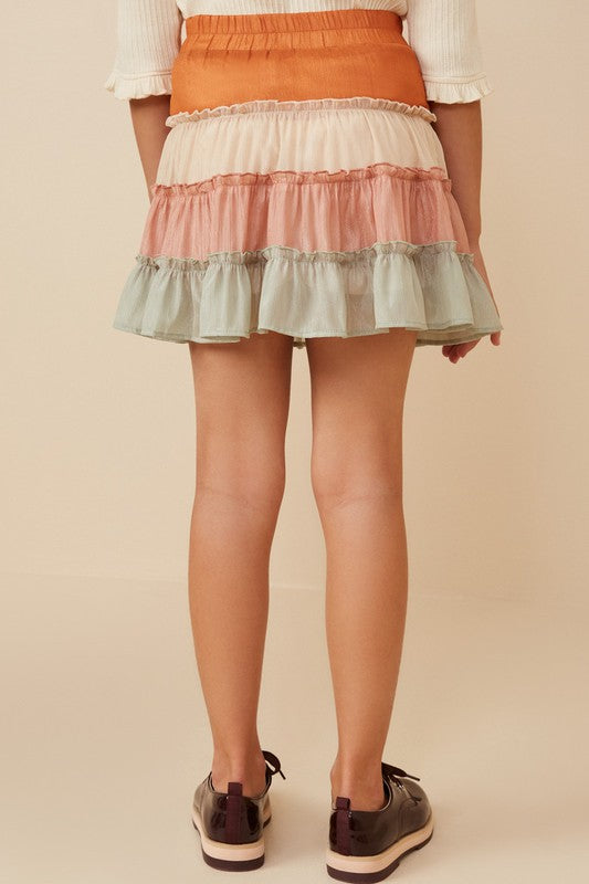 Rosie Colorblock Tiered Skirt