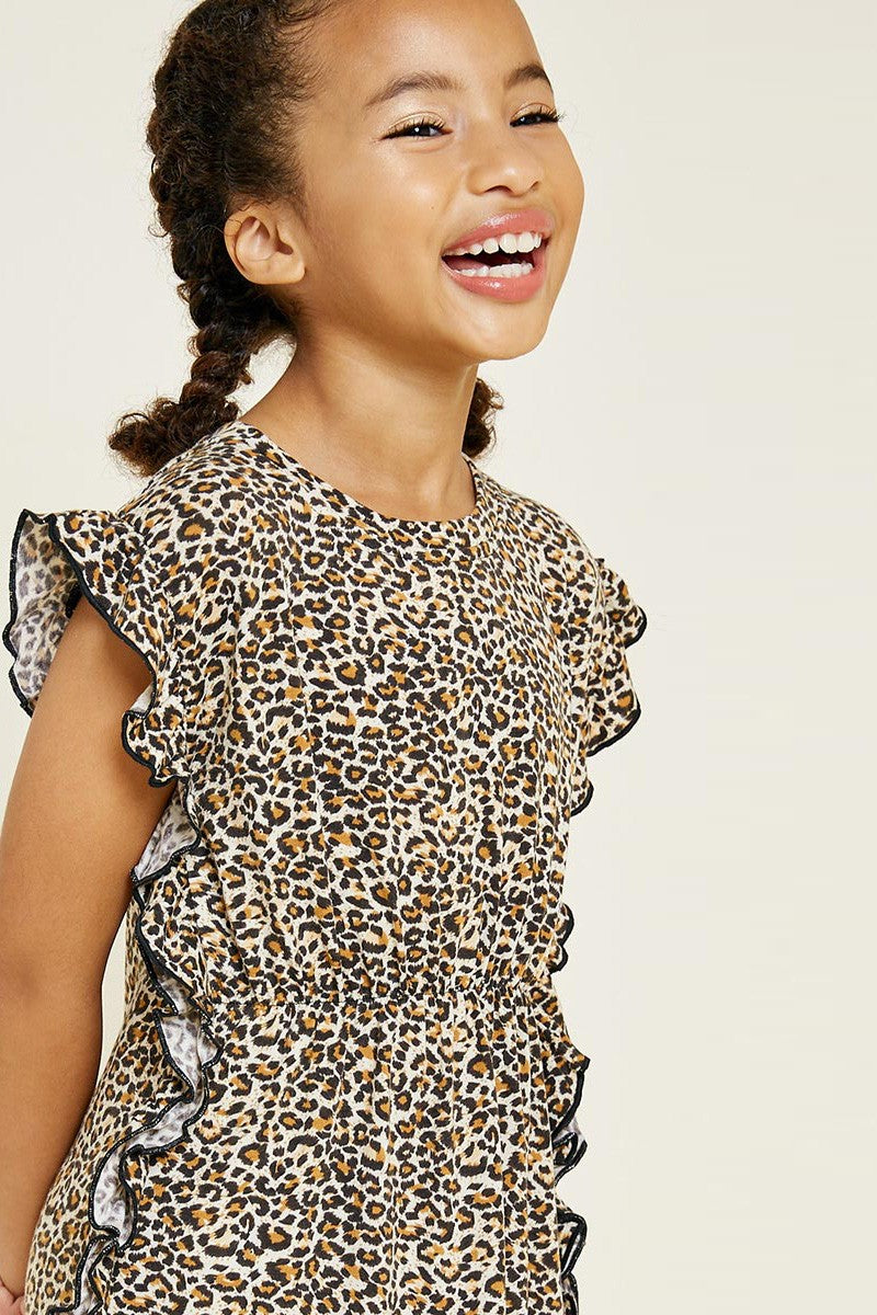 Paige Elastic Waist Leopard T-Shirt Dress