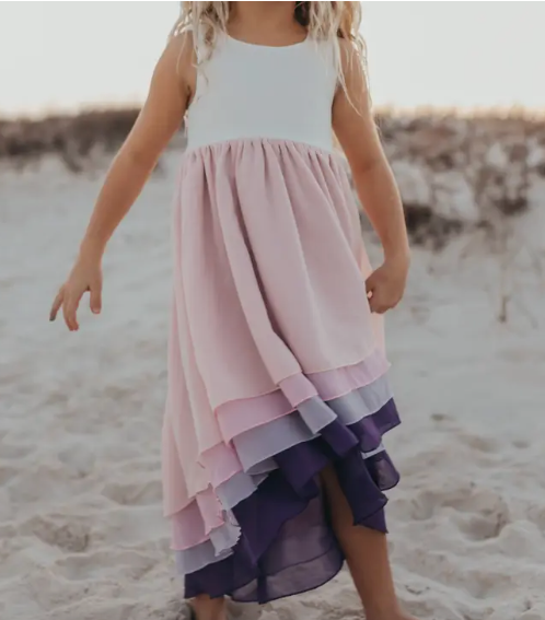 Peyton Hi-Lo Frill Dress