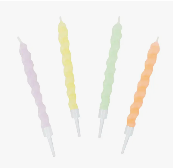 Twisted Birthday Candles - Pastel