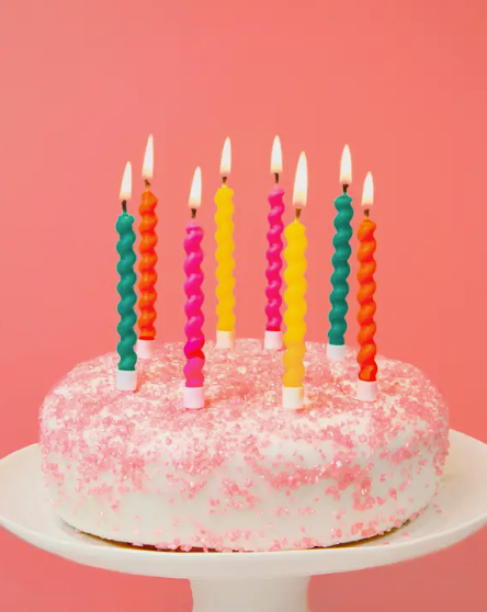Twisted Birthday Candles - Rainbow